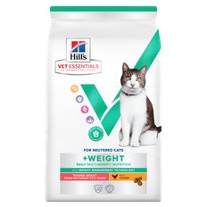 Hill's VET ESSENTIALS MULTI-BENEFIT + WEIGHT Young Adult tørfoder til neutraliserede katte med kylling 8 kg.