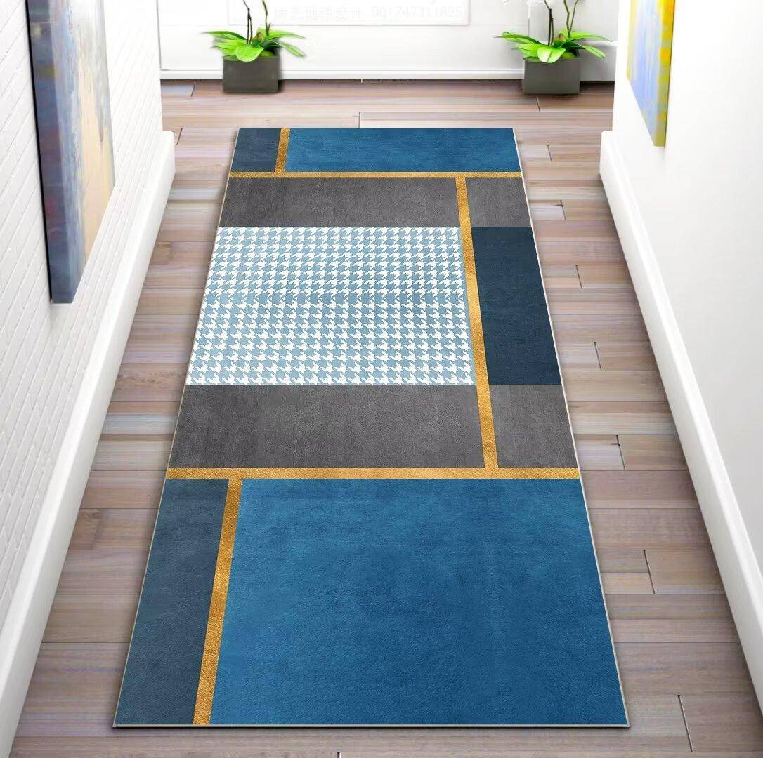Modern Abstract Corridor Carpet Living Room Aisle Decoration Hall Kitchen Non-slip Runner Rug Bedroom Doorway Washable Floor Mat 160*200cm
