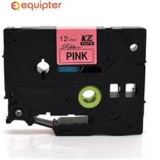 12mm tze -re31 svart på rosa tze satinband etiketttejp för brother p-touch ribbon printer tz -re31 tze re31 tz-re31 tze tejp