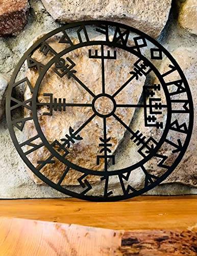TUHNHGD Viking Metall Vägg Dekoration, Väggdekoration, Vägg Dekoration, Metall Väggkonst, Viking Runor, Dekorativa Skulptur