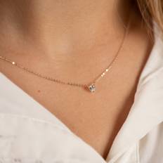 DIONA CRYSTAL SOLID GOLD NECKLACE - Halskæde - Sisi Copenhagen