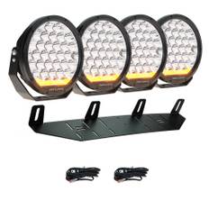 Extraljuspaket DRL 9" 792W V2 (4x LED 9" extraljus + hållare + reläsats)