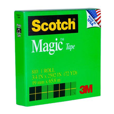 Scotch Magic Tape 3M, 810, 19mm x 66m - usynlig tape