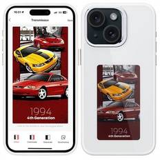 För iPhone 15 Pro Max-telefonfodral med E Ink-skärm 4-färgad NFC DIY-telefonfodral