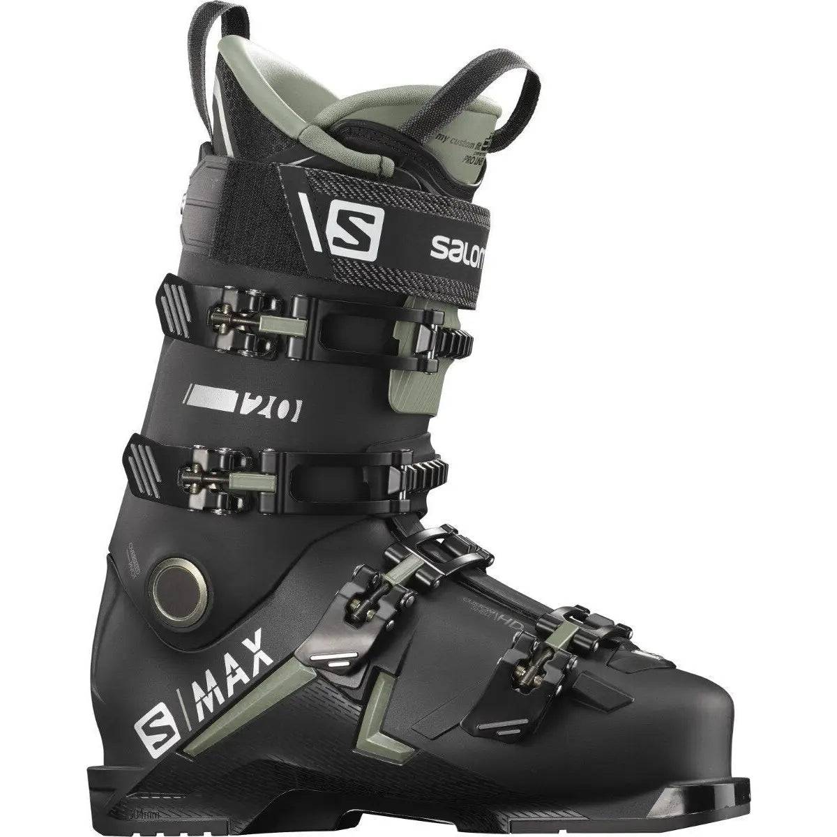 Salomon S/Max 120 Ski Boot - 25.5 / Black / Oil Green / Silver
