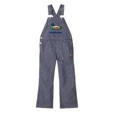 Burberry Kids - randiga hängselbyxor i denim - barn - bomull - 10 - Blå