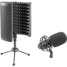 OMNITRONIC Set MIC CM-78MK2 Großmembran-Kondensatormikrofon + AS-04 Tisch-Mikrofon-Absorbersystem