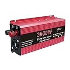 3000W Pure Sine Wave Power Inverter 12V 24V Micro Inverter DC 50/60HZ Spänningsomvandlare Hushållsapparat (Size : 3000W-12V)