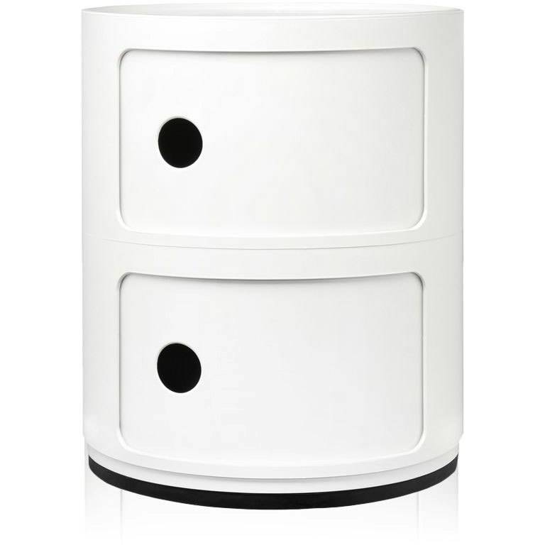Kartell Componibili Classic Opbevaring Med 2 Rum - Skuffer Abs Hvid - 04966/03