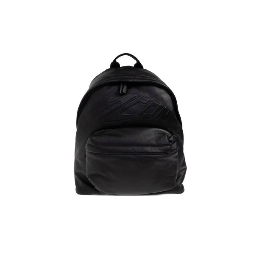 Dsquared2 Logo Præget Lynlås Rygsæk - Tasker - unisex - Sort - ONE SIZE - Uld