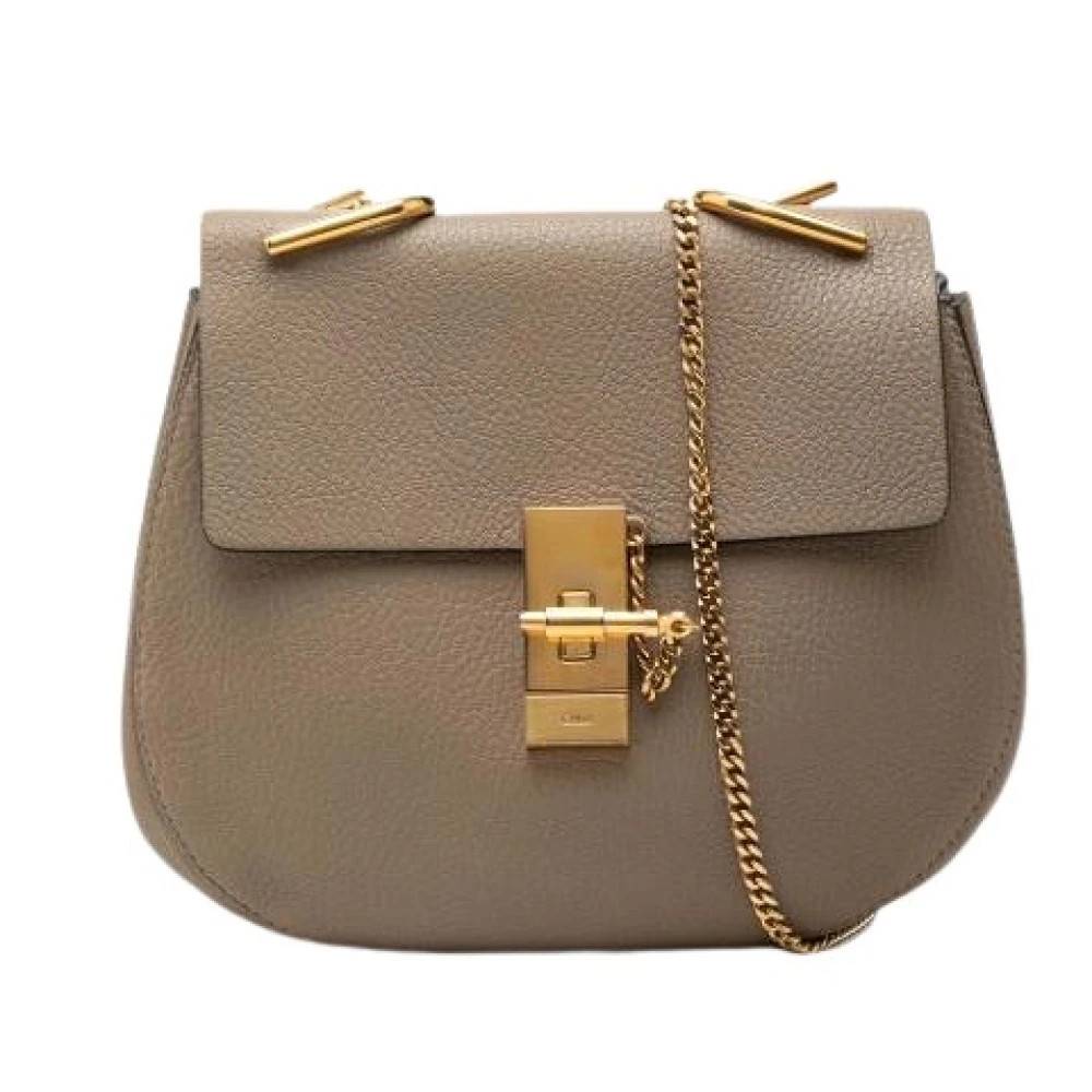 Chloé Pre-owned Pre-owned Drew Skuldertaske - Vintage - Dame - Brun - ONE SIZE - Uld
