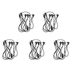 5X 6 Ways Electrode Daisy Chain Harness Kabel KoppartråD för Gitarreffekter StröMförsörjningsadapter Splitter Svart
