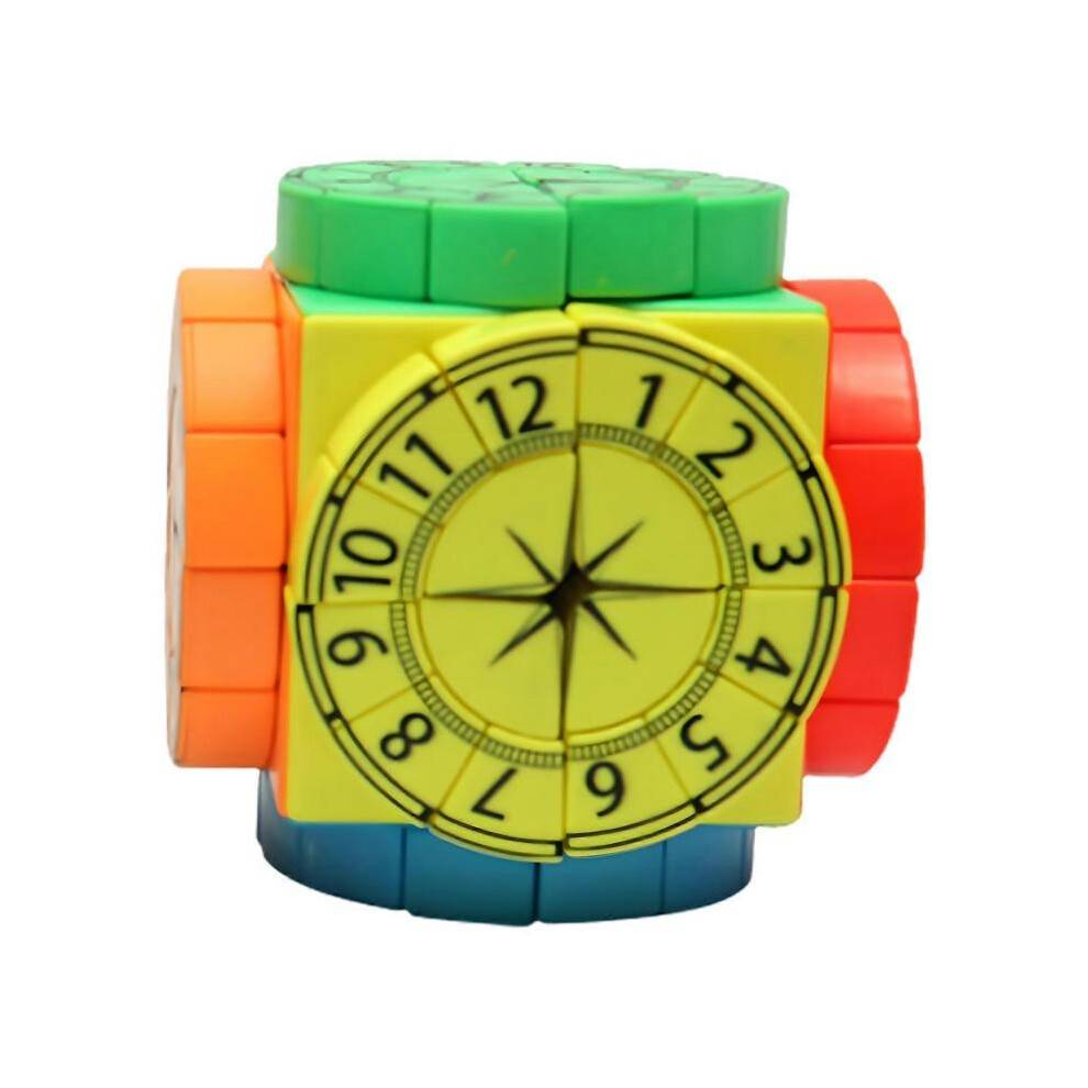 (B) Time Machine Speed Cube UV Printing Stickerless Numbered Cube Focus Training Portable Kids Adults