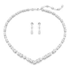 Swarovski, Accessoarer, unisex, ONE Size, Unisex Mesmera Set Blandade Slipningar Vit Rhodium 5674306