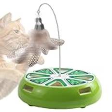 Cat Toy Roller, Spinner Cat Toy,Egenföretagande Cat Turntable Kitten Interactive Toys - Intelligent Smart Mute Cat Toy Cat Träningsleksak med fjädrar