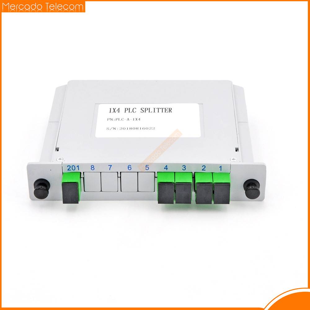 SC APC PLC 1X4 FTTH Fiber Optic Splitter Box 1X4 SC PLC Splitter Planar waveguide type Optical Coupler Splitter Big sale