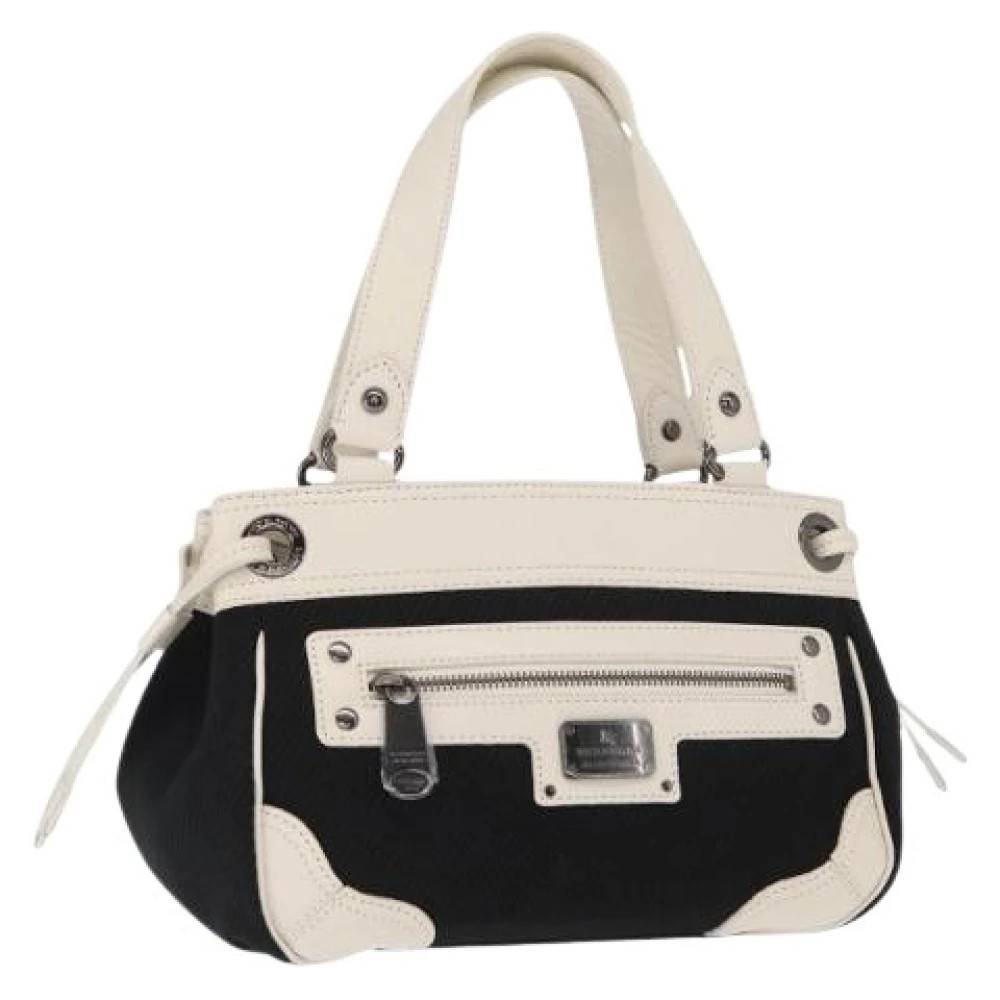 Burberry Vintage Pre-owned Vintage Canvas Håndtaske - Vintage - Dame - Sort - ONE SIZE - Tyl