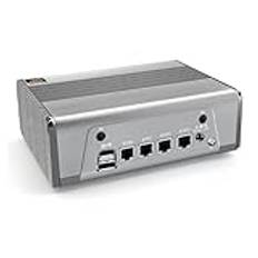 MNBOXCONET Mini PC Ryzen 7 7840HS (8C/16T), Micro AMD Desktop Computer Windows 11 Pro Office Firewall Router Silver, DDR5 16GB RAM 512GB SSD, 4 x Intel i226V 2.5GbE LAN, Type-C, 8K, WiFi6, BT5.2