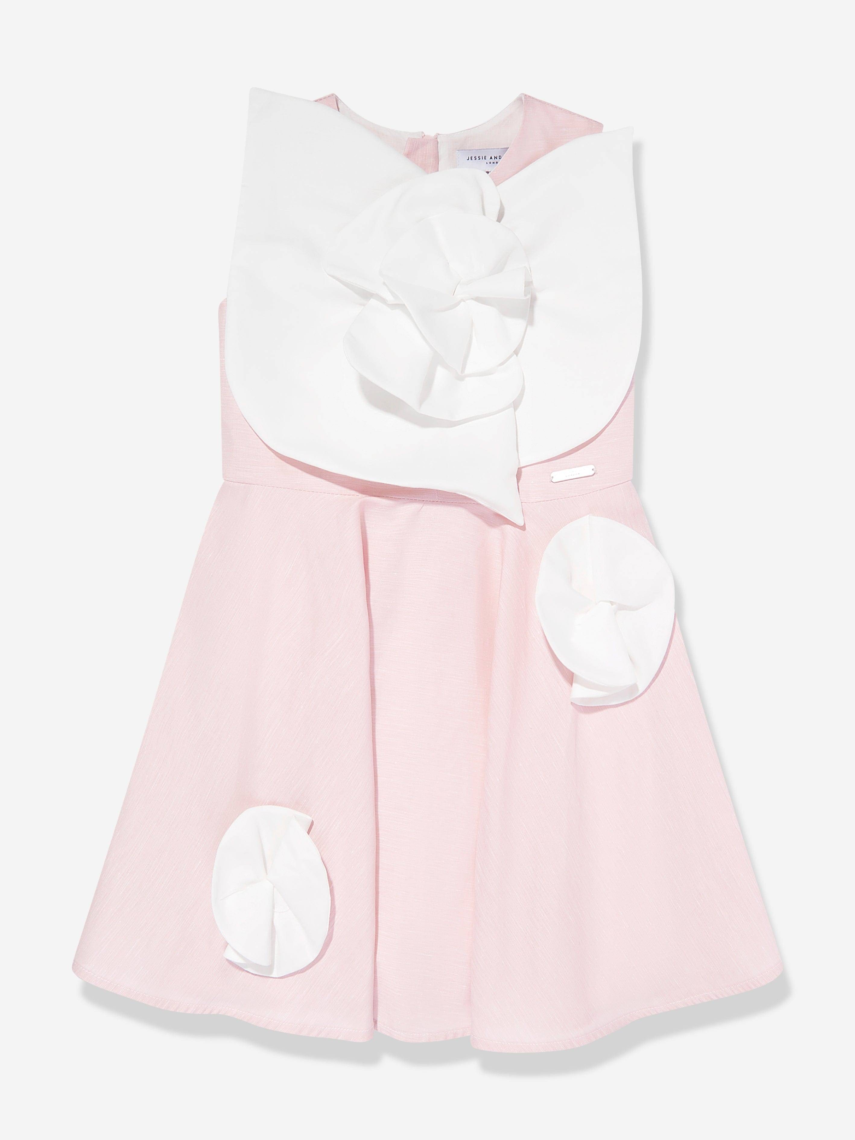 Jessie And James Girls Peony Flower Dress in Pink - Pink / 8 Yrs (8 Yrs)