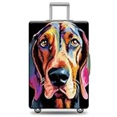 JENWLL Skräddarsydd hundbagageskydd för resväska, amerikansk engelsk coonhound hund resväska skydd, stil 1, Amerikansk engelsk coonhound 4, M£¨ Fits 22"-24" Luggage ), Mode