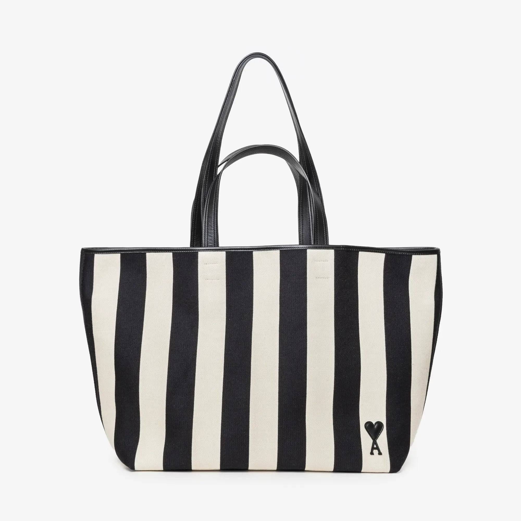 Ami de Coeur Shopping Bag - OS / White Cream/Black