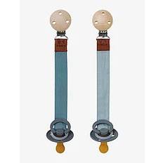 FABELAB Pacifier Strap - Blue Spruce Mix - 2 Pack |Blå |One Size
