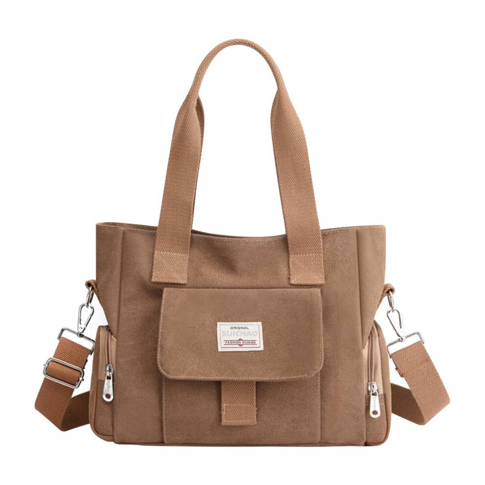 Canvas crossbody-taske til kvinder – stor kapacitet, lynlås