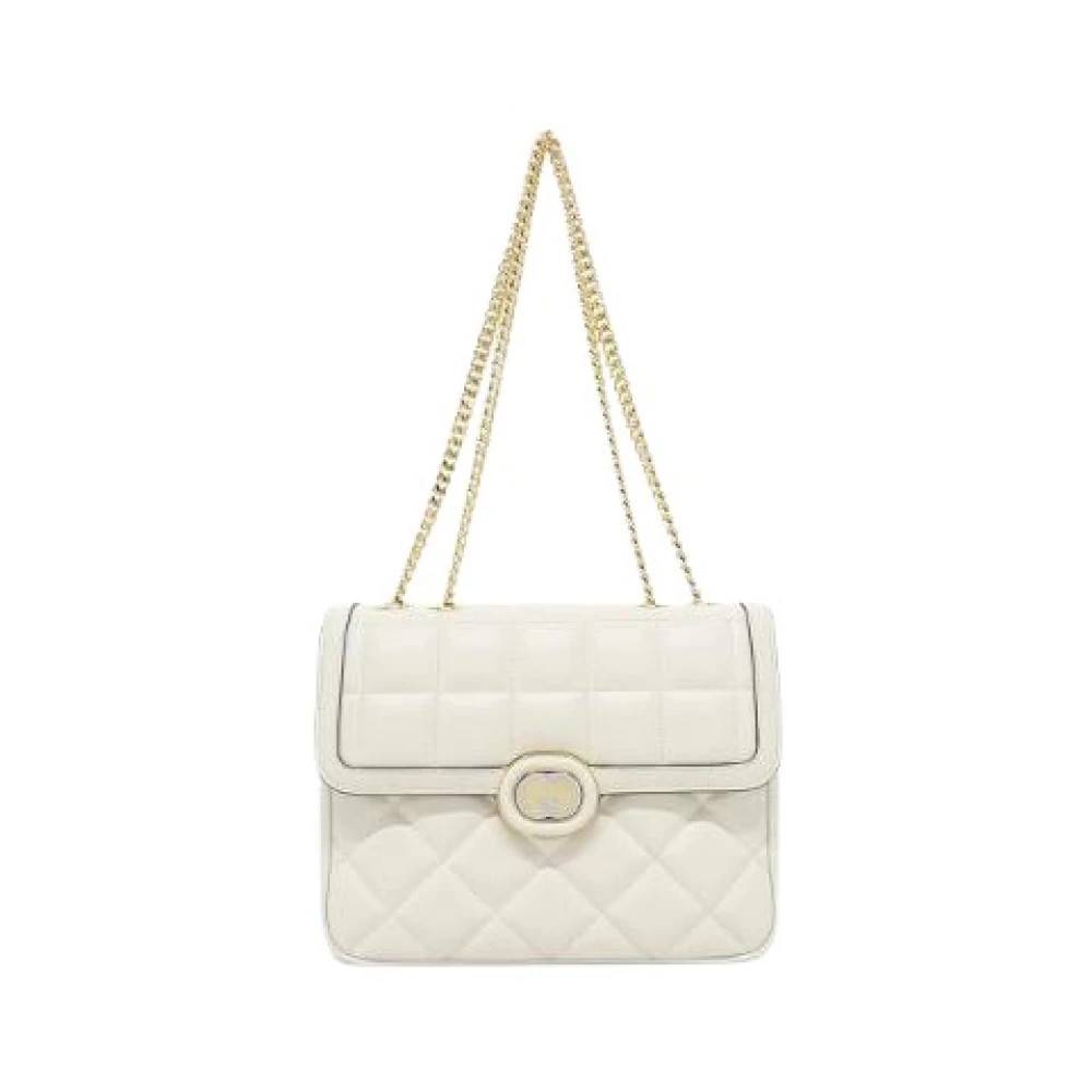 Gucci Vintage Pre-owned Deco Læder Skuldertaske - Vintage - Dame - Hvid - ONE SIZE - Uld