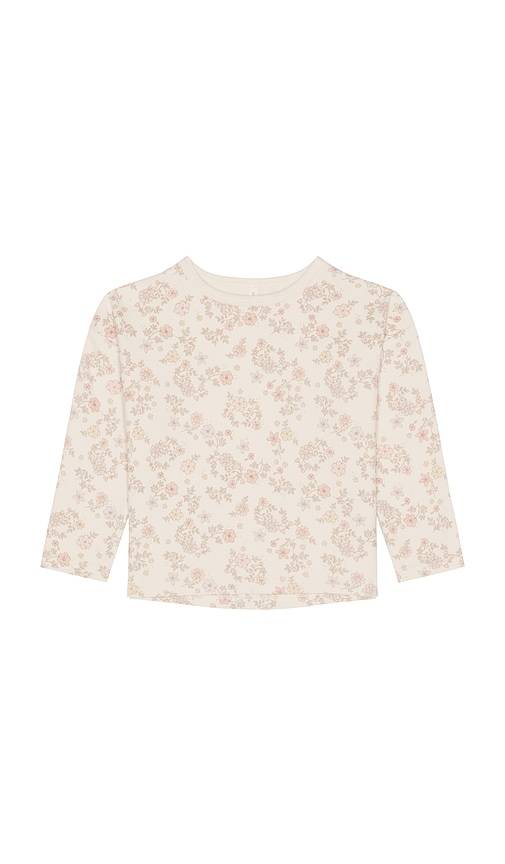 QUINCY MAE Kids Long Sleeve Tee in Neutral. Size 4-5Y. Also in 12-18M, 18-24M, 2-3Y.