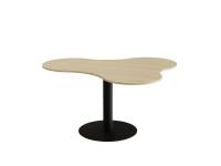 (ComputerSalg) Bord Amöba 1005, 1200x1500 mm, Højde 900 mm, Grå laminat, Hvidt stel