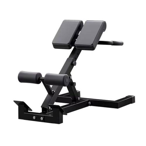 Heavy-Duty Adjustable Roman Chair Versatile Back Hyperextension Extension Roman Bench Abs Exerciser Leg Strength Trainer For Home Gym 5 Height Adjustable 330lbs Capacity