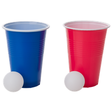 Beer pong med 12 kopper og 2 bolde