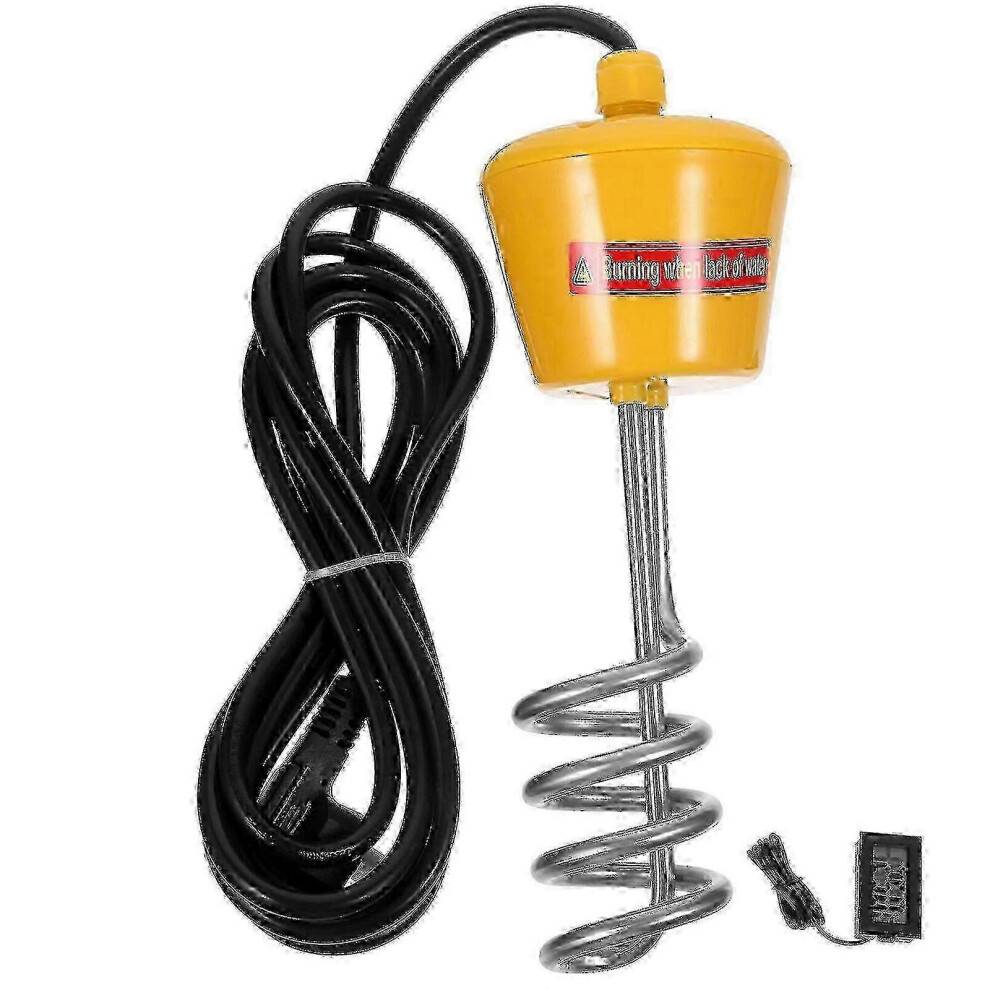 3000w Bathtub Floating Heater Inflatable Pool Heater with LED Thermometer and Au Plug (Yellow, Actual Power 2500w)
