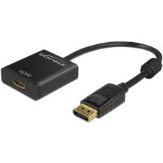 Delock Displayport 1.2 för HDMI - Eyefinity - 4K - Aktiv - Svart - svart