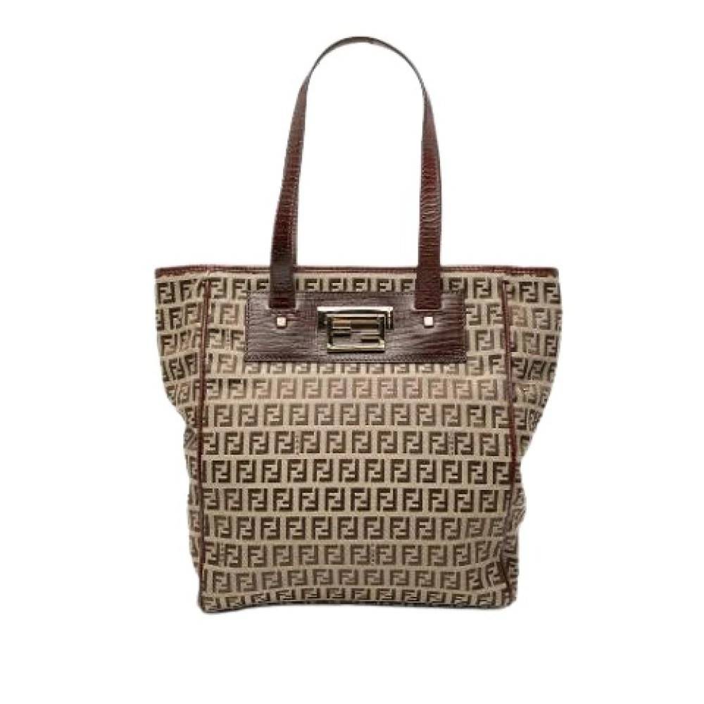 Fendi Vintage Pre-owned Canvas Tote - Vintage - Dame - Brun - ONE SIZE -