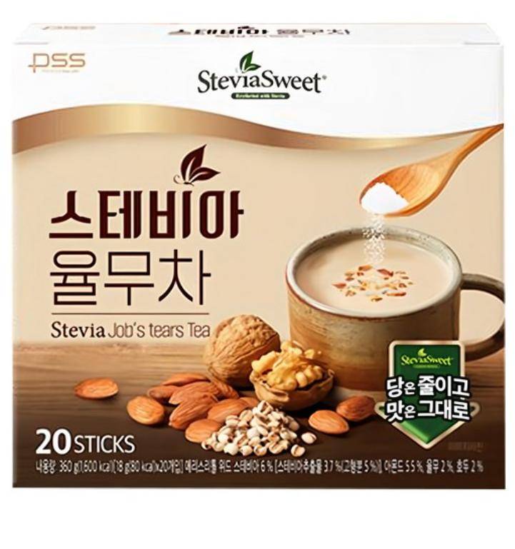 SteviaSweet Job's Tears (Yulmu) Te 20 Stickor beige
