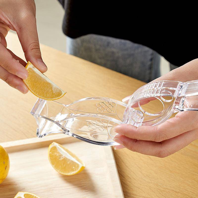 Manuell Citronpress Kök Frukt Mini Manuell Juicer Fågelform Transparent Bärbar För Apelsin Kök Hem Glidverktyg gray