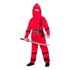 Rød Ninja Kostume - X-Large