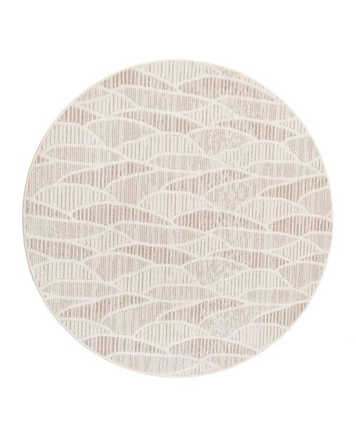 Vermont rund ljusbeige - matta med gummibaksida Rund 133 cm - Beige (Rund 133 cm)