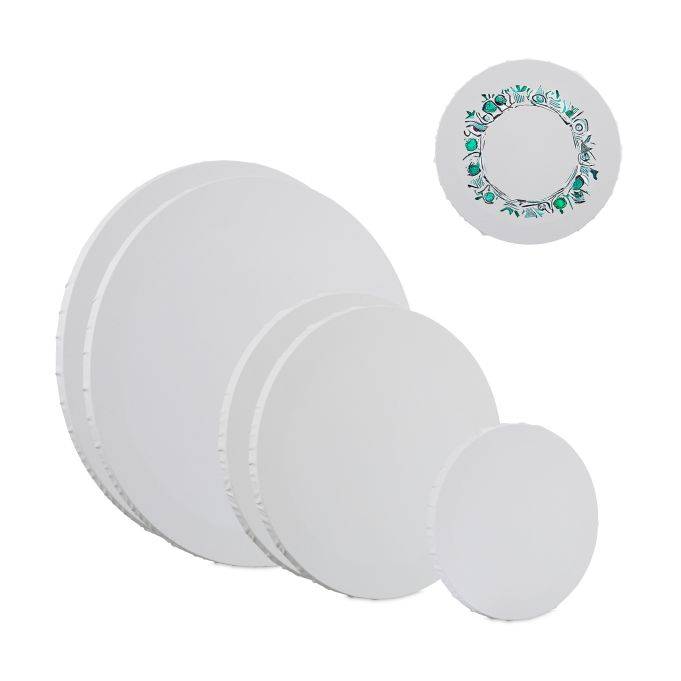 Målarduk 6-pack rund form