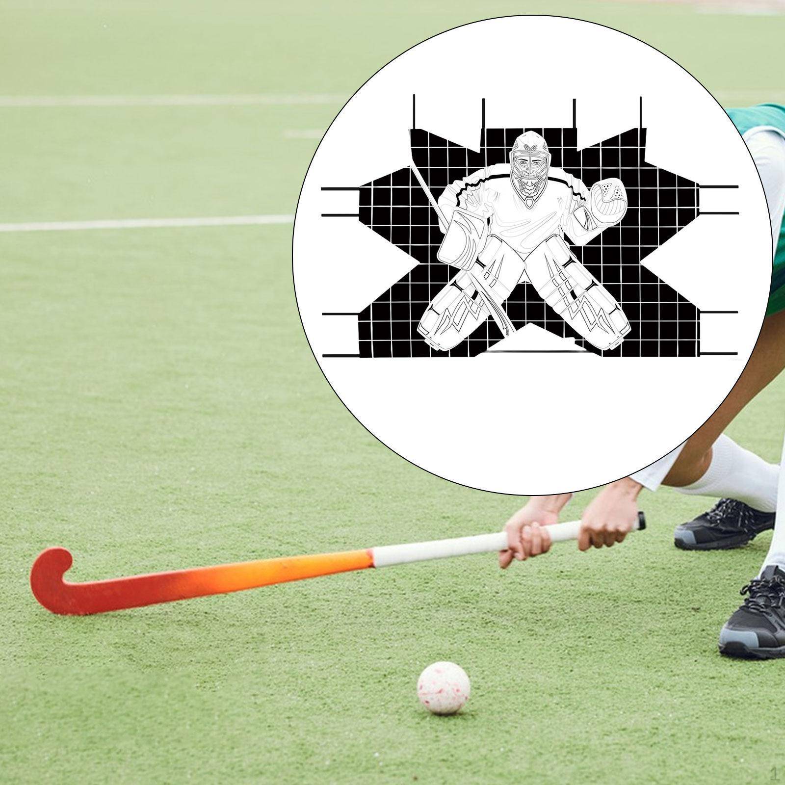 Vikbart hockeymål med måltavla för målvakt, Lättuppsatt träningsverktyg Vuxna gray