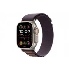 Apple Watch Ultra 2 - 49 mm - titanium - smart ur med Alpine Loop - tekstil - indigo - båndstørrelse: S - 64 GB - LTE, Wi-Fi, Bluetooth, UWB - 4G - 6