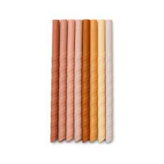 LIEWOOD - Zoe sugerør 8-pak - Børnesugerør - 2255 - Rose multi mix - H17 x W1 cm