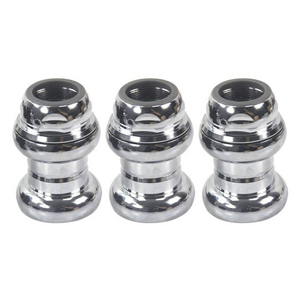 3X 22.2mm Bicycle Headset 1 Inch Fixed Gear Racing Bike Headset Bearing Fixed Gear Bike Aluminium Alloy Headset,Silver