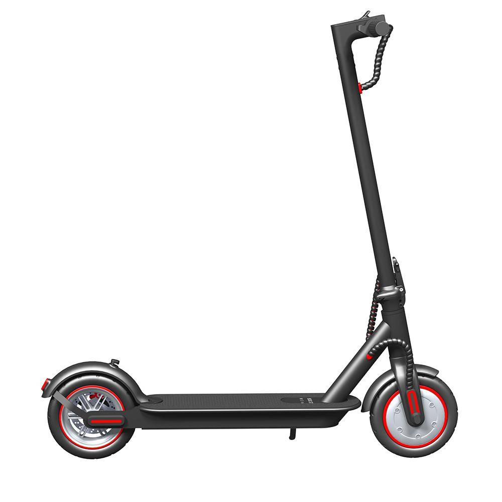 ES-S3PRO Elsparkcykel, Svart/Röd 36V 10Ah Batteri, 25 km/h, 8,5-tums Däck, Hopvikbar Design för Stad & Daglig Pendling svart