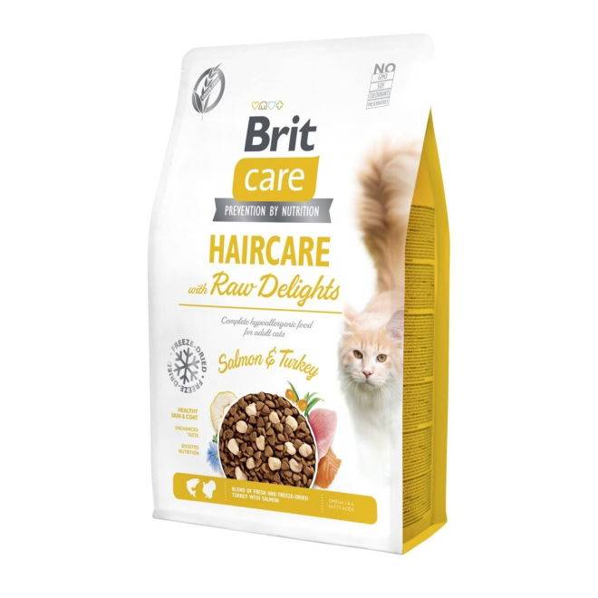Brit Care Cat Adult Haircare with Raw Delights 2 kg