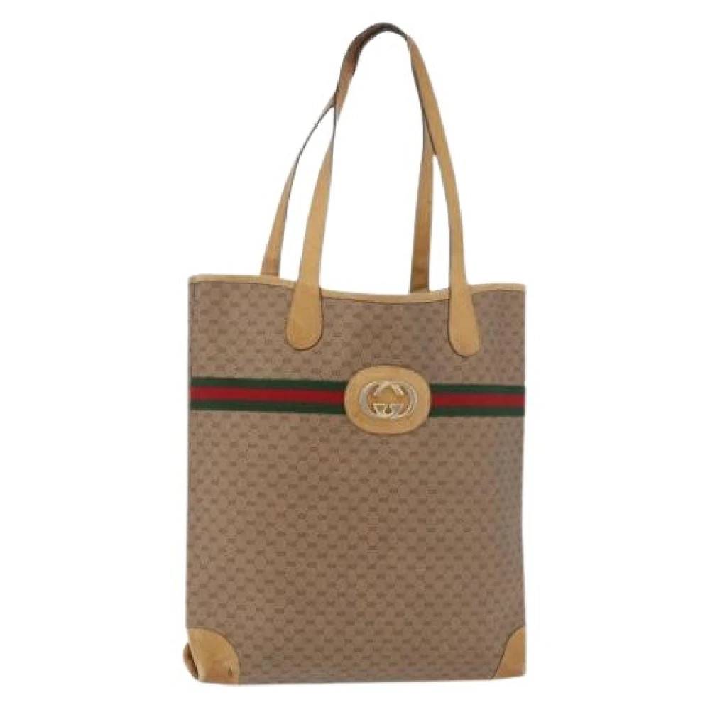 Gucci Vintage Pre-owned Laeder gucci-tasker - Vintage - Dame - Beige - ONE SIZE -