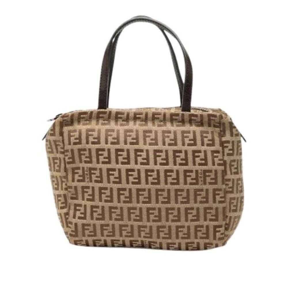 Fendi Vintage Pre-owned Vintage Håndtaske - Vintage - Dame - Beige - ONE SIZE - Læder
