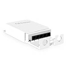 MokerLink Utomhus 5-portars Gigabit PoE-switch/förlängare, IEEE 802.3 af/at/bt PoE Repeater 90 W, 10/100/1000 Mbps, 1 PoE i 4 PoE-out, väggmonterad vattentät POE passthrough switch