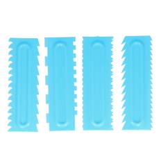 4PCS Cake Scraper Cake Decorating Comb Icing Smoother Cream Scraper Fondant Icing Tools